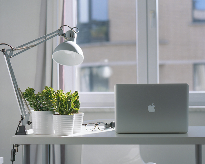 Laptop on a desk